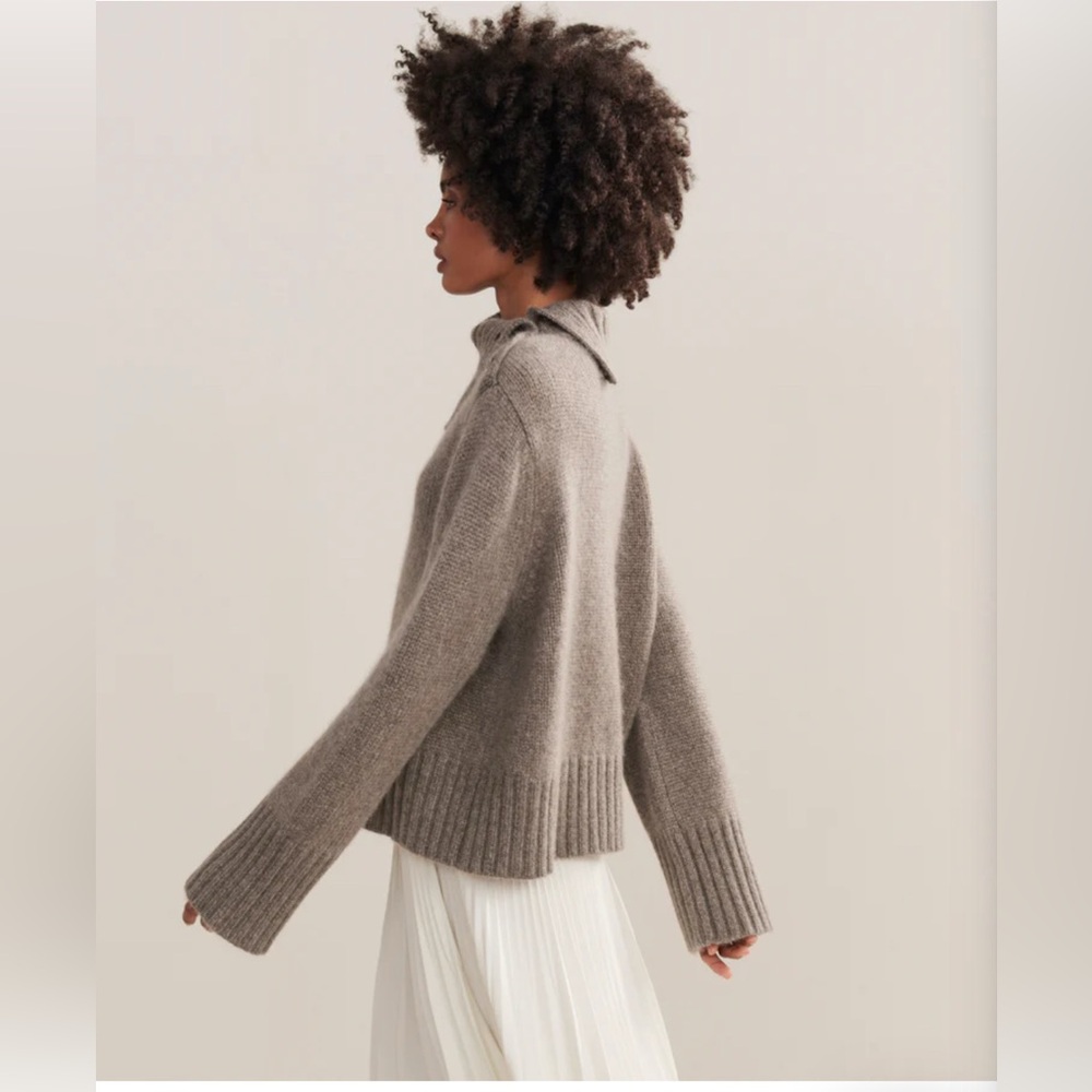 Jenni Kayne Cashmere Jackie Sweater in Taupe size XS - Picture 3 of 6